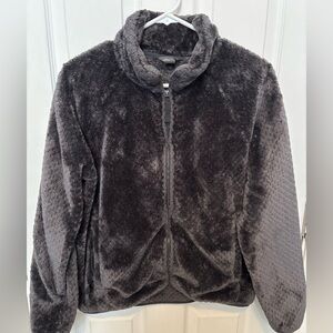 Eddie Bauer Women’s Fleece Full Zip Gray Jacket Size L